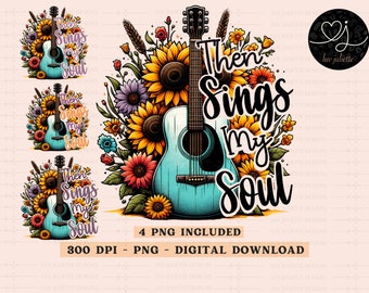 Guitarra Girasol PNG: Entonces canta mi alma, música cristiana (descarga digital)