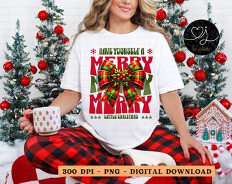 Christmas Coquette Plaid Bow PNG: Festive Sublimation (Digital Download)