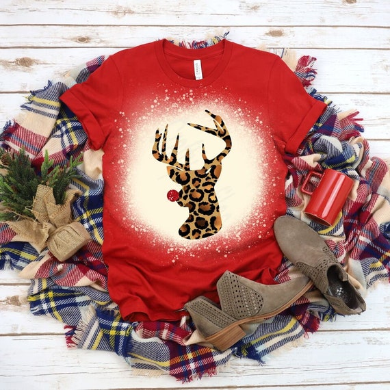 Leopard Reindeer,Rudolph the red nosed reindeer art. Sublimation 300DPI quality download & cut file for crafters. svg,png,jpg,dxf