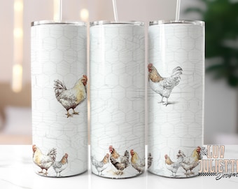Wikkelontwerp kipbeker: Farm Life-sublimatie, png