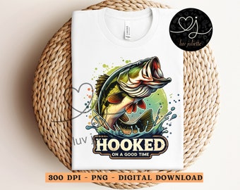 Fishing Lover Sublimation PNG: Outdoorsy Retro Design (Digital Download)