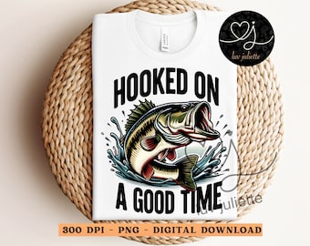 Retro Fishing Graphic: Outdoorsy PNG Sublimation Design (Digital Download)