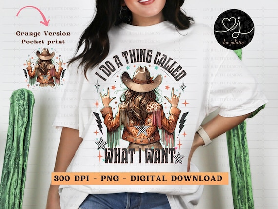Cowgirl Sublimation PNG: Trendy Western Shirt Design (Digital Download)