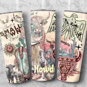 Country girl howdy 20oz (not Distressed version) Tumbler wrap design, sublimation png, instant download, rustic sublimation designs, Y2K