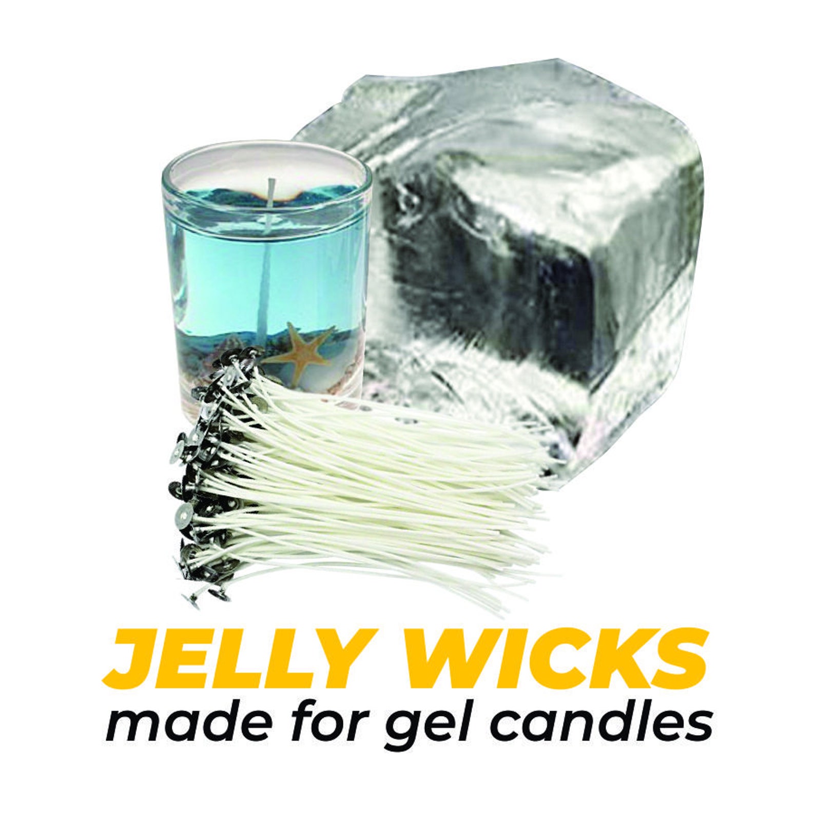 Gel wax wicks made exclusively to burn better and longer in Etsy
