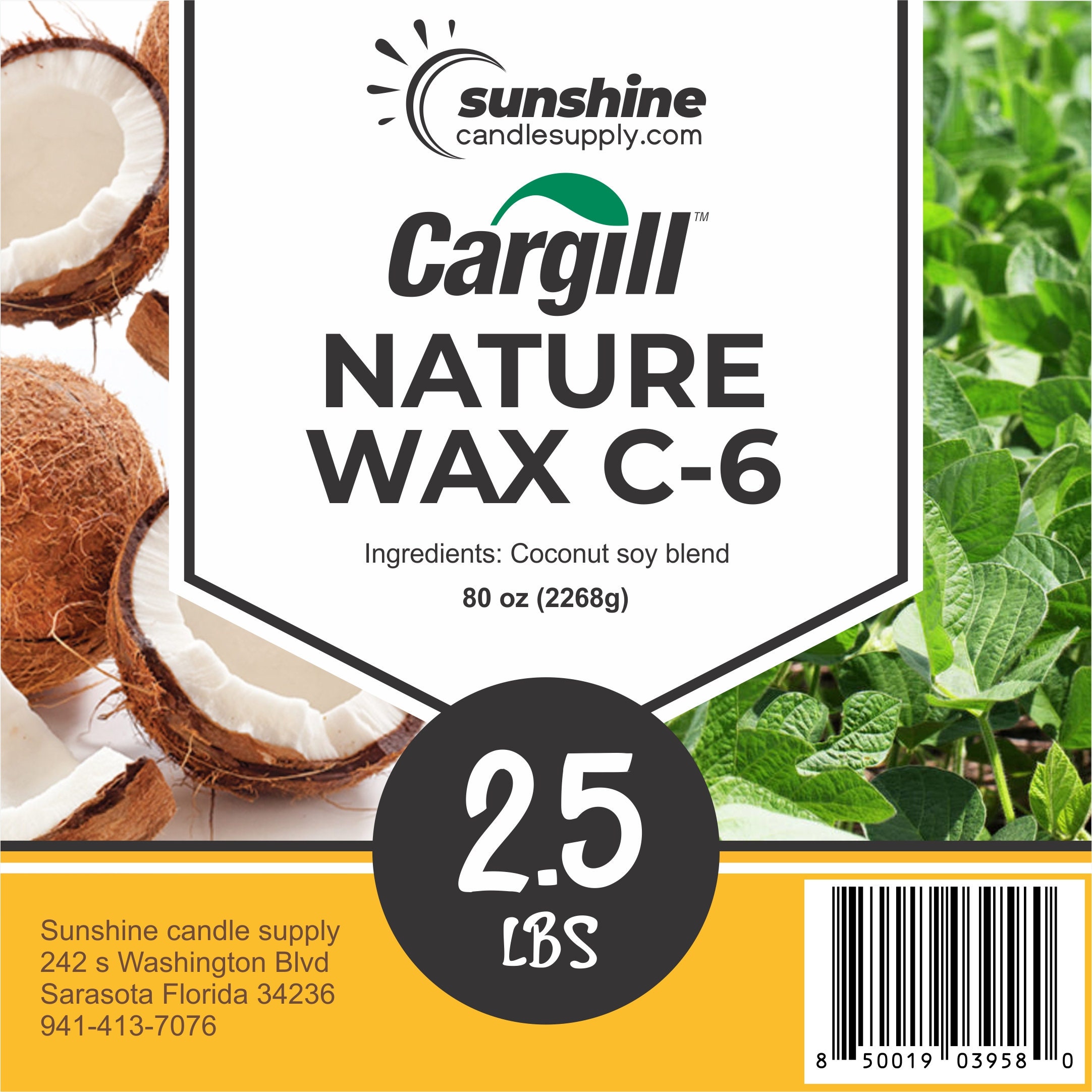 Coconut Candle Wax, Cargill NatureWax®