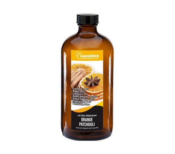 Orange patchouli ultra premium fragrance oil for soap diffusers amd candles. Essential oil infused patchouli oil