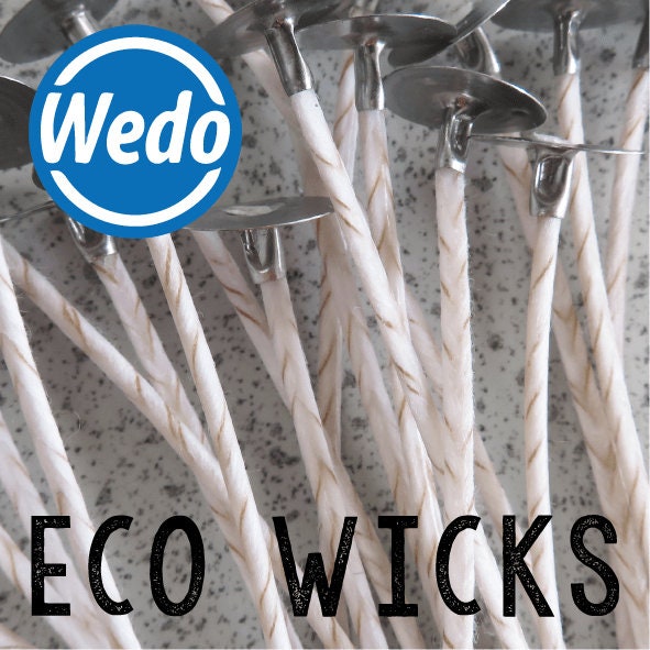 WEDO ECO WICKS - Professional 12cm long Candle Wicks - Pre tabbed