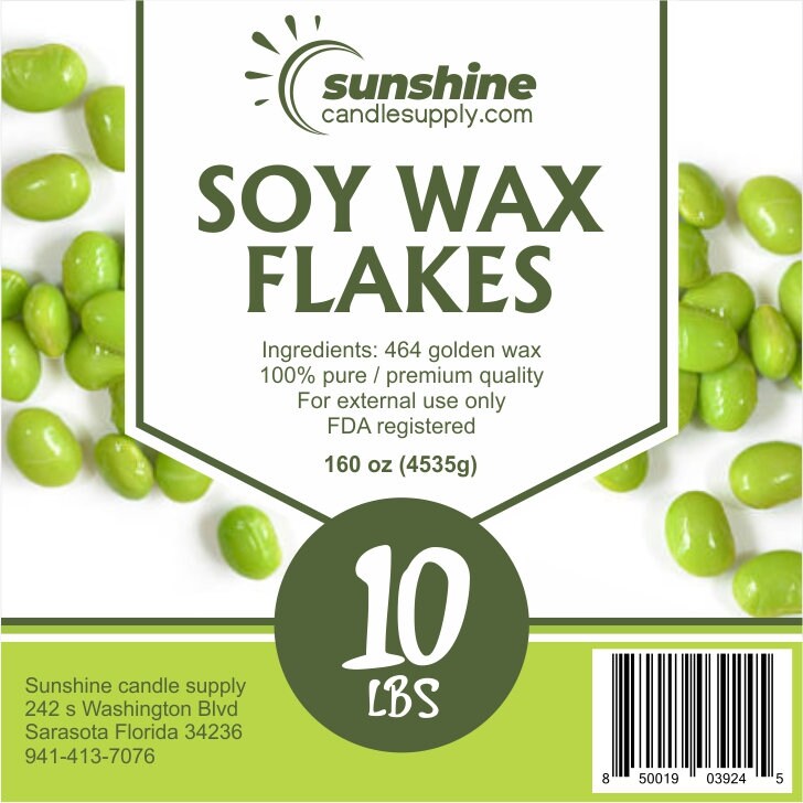 Pure Soy Wax 444 for Candle and Tart Making 10 lb Bag