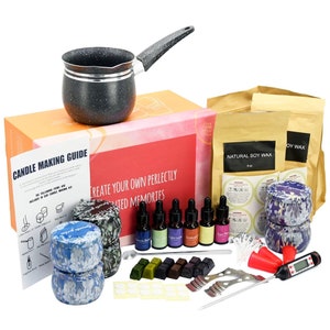 Candle Making Kit, Natural Soy Wax Candle Making Kit, Complete Kit