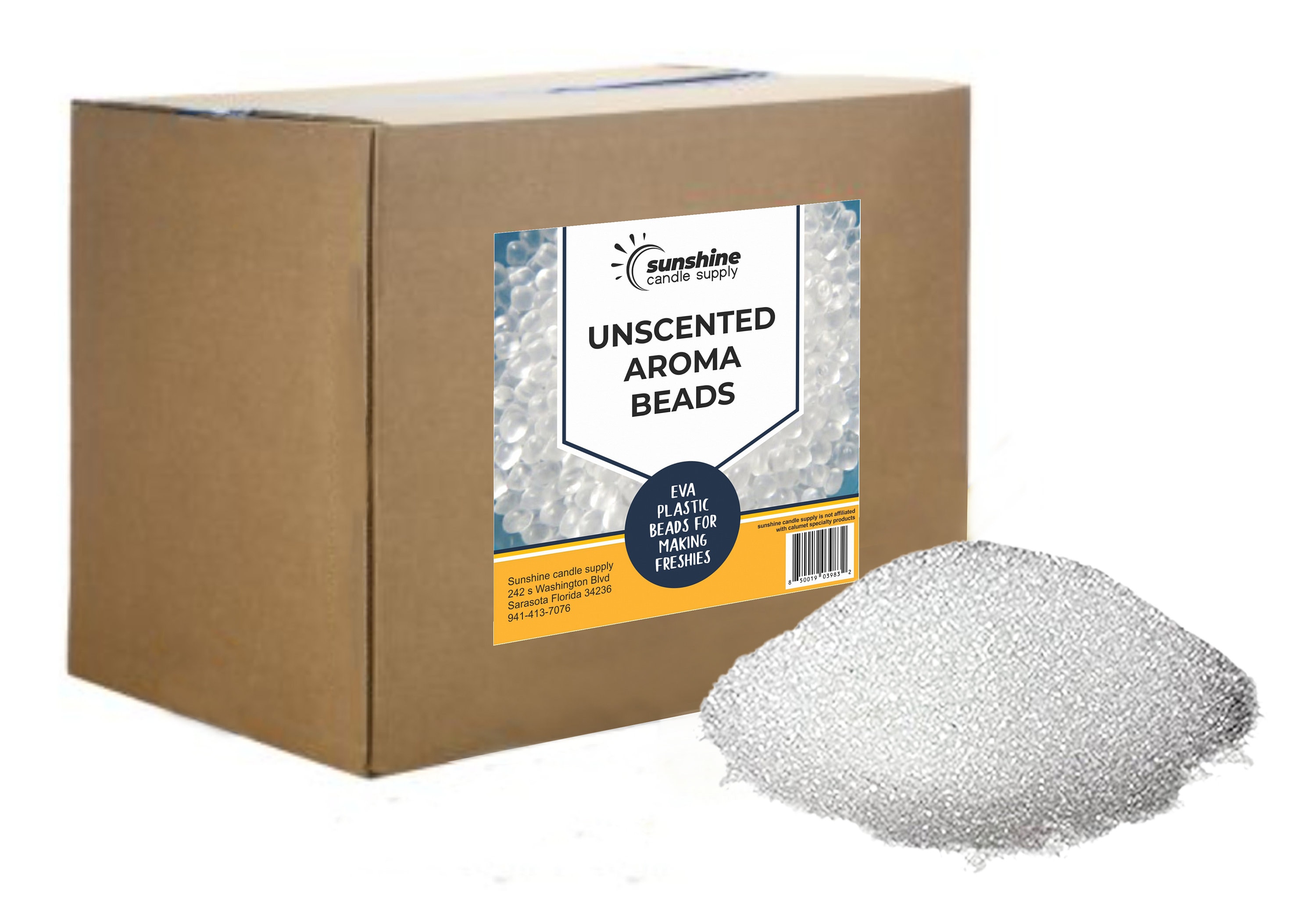 5LB Unscented Aroma Beads for Car Freshies, Clear Gel Crystal No Fra