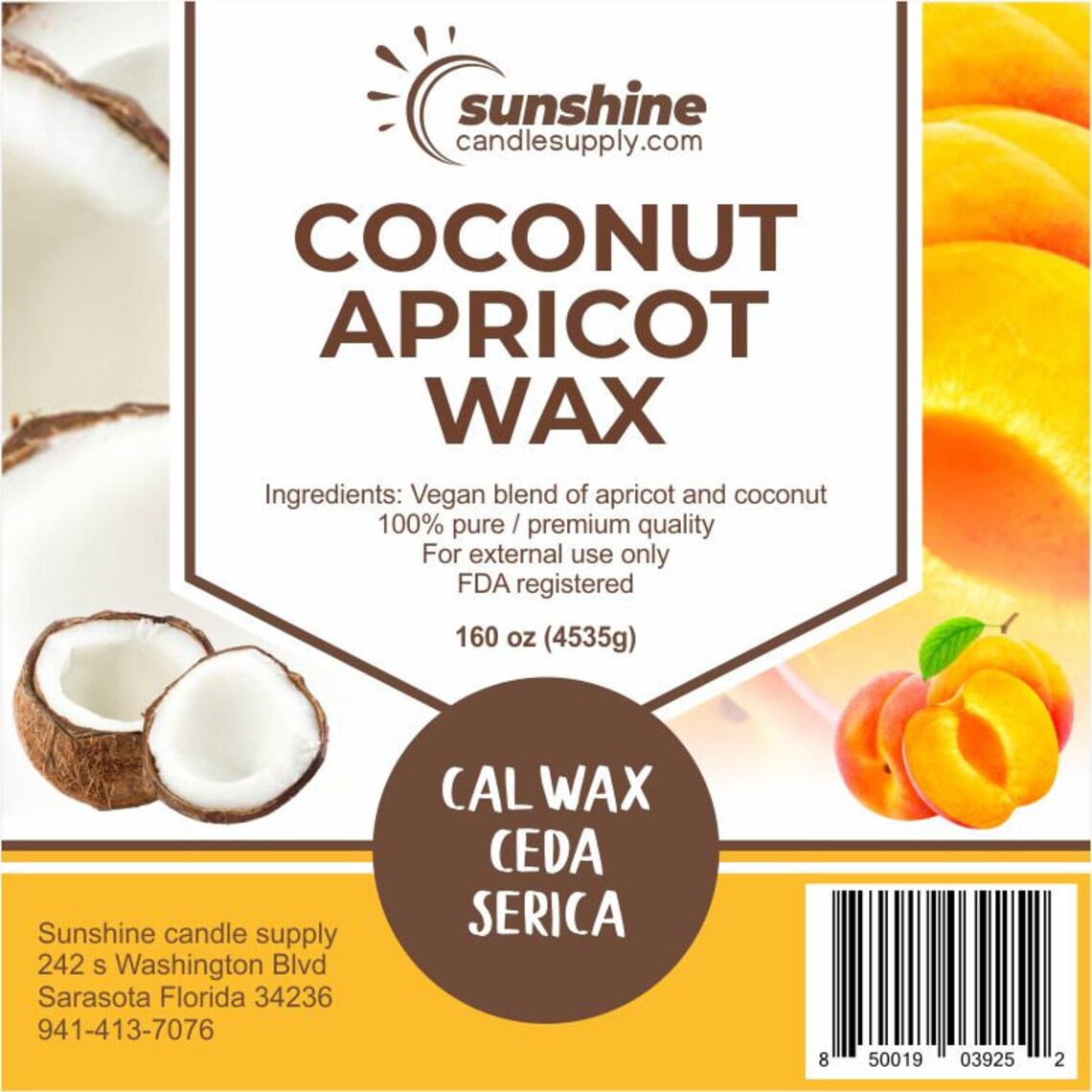 Coco Apricot Wax Ceda Serica Wax Cal Wax Coco Apricot Wax Etsy UK