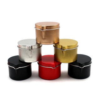 Candle Tins 24 Pcs, 8 oz Metal Candle Jars with Lids Portable Round Travel  Tin Empty