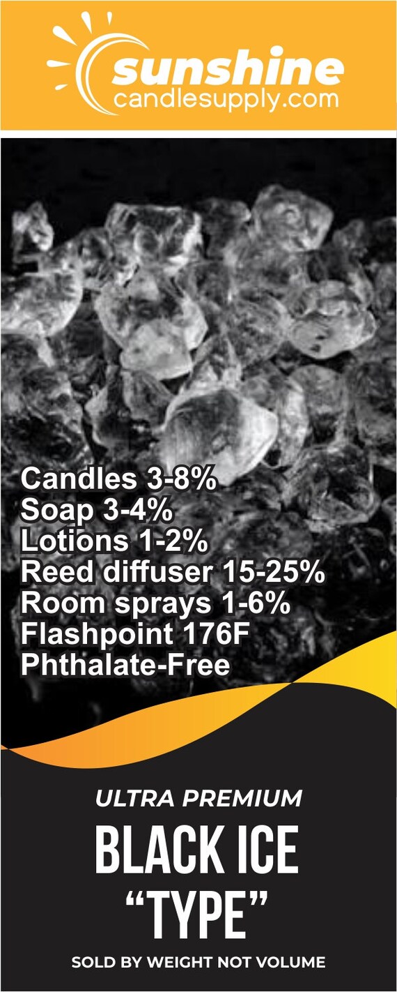 Black Ice Ultra Premium Fragrance Oil for Candles, Soap and