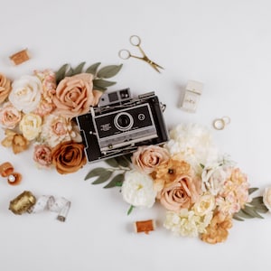Flat lay flower set, Wedding Photography Props, Flat Lay Styling Kit Supplies, Hues of Oriole