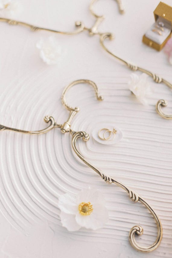 gold wedding dress hanger Vintage Dress Hanger  stylingarchives
