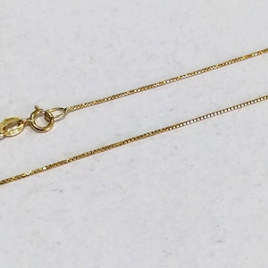 18KT yellow gold light box chain 40cm 45cm 50cm