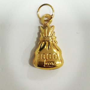 Ciondolo portamonete in oro giallo 18 carati 18 carati valuta