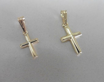 100% 9kt yellow gold holy cross plain