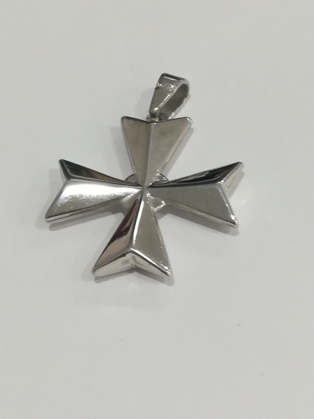 Silver 925 Maltese Cross Embossed Different Sizes Pendant Charm Eight ...
