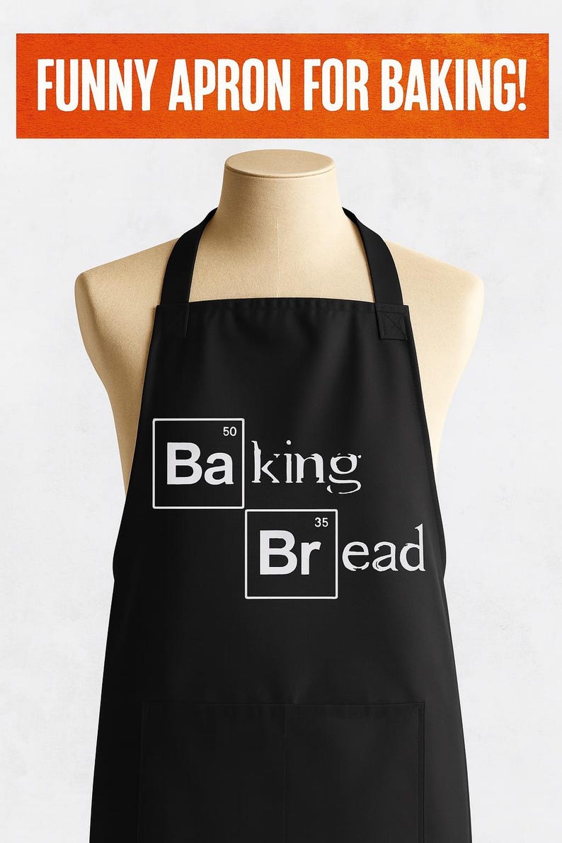 Delantal para hornear pan / Regalo divertido de chef / Delantal de cocina con humor científico / Regalo de cocina nerd / Regalo ingenioso de broma para hornear imagen 2