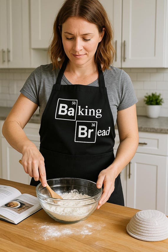 Baking Bread Apron | Funny Chef Gift | Science Humor Kitchen Apron | Nerdy Cooking Gift | Clever Baking Gag Gift
