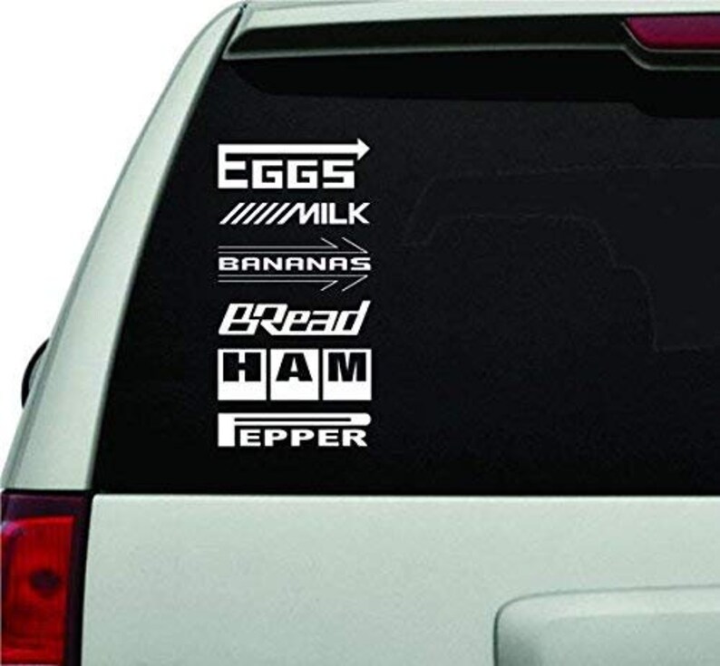 Eggs Milk Banana Bread Ham Pepper Car JDM Vinyl Decal Sticker Etsy