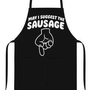 BBQ Apron for Men, May I Suggest the Sausage, Funny Grilling Apron, Pitmaster Gift, Gag Gift for Dad
