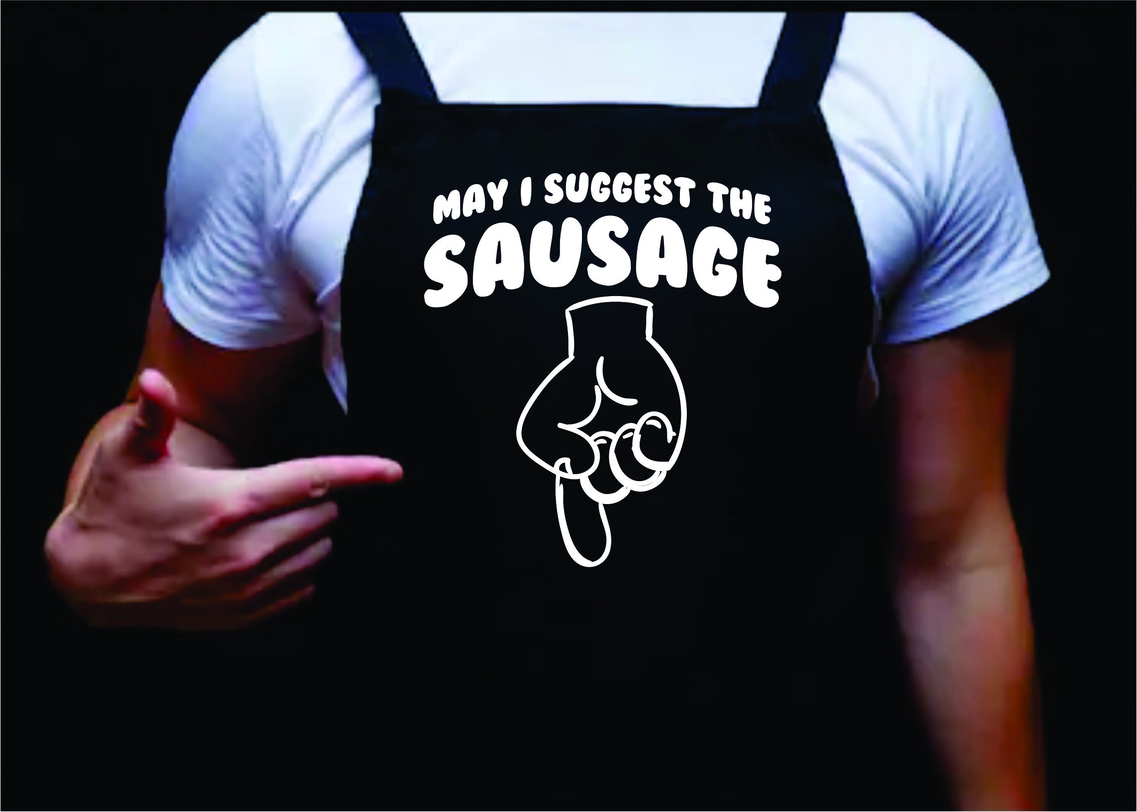 May I Suggest the Sausage Manly Apron Funny BBQ Apron for Etsy