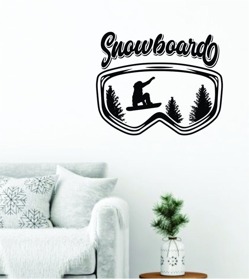 Snowboard Goggles Wall Vinyl Decal Sticker Stickers Home Etsy