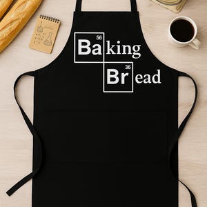 Delantal para hornear pan / Regalo divertido de chef / Delantal de cocina con humor científico / Regalo de cocina nerd / Regalo ingenioso de broma para hornear imagen 3