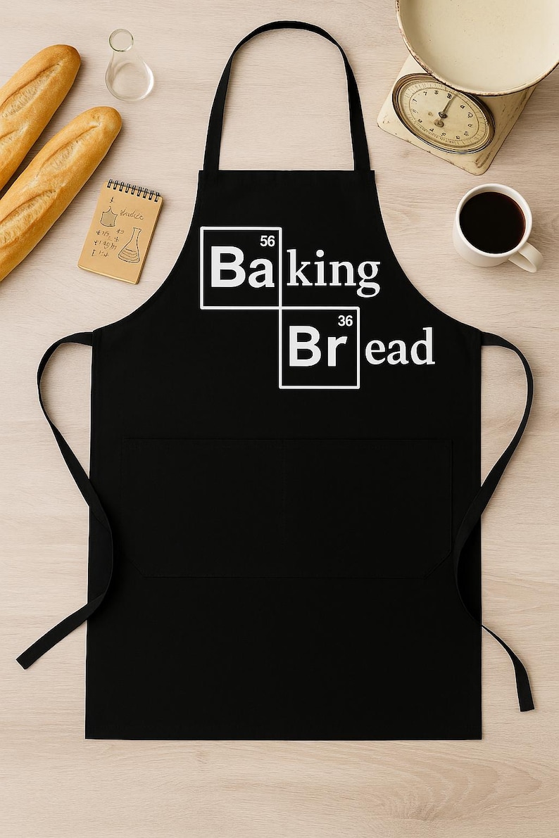Delantal para hornear pan / Regalo divertido de chef / Delantal de cocina con humor científico / Regalo de cocina nerd / Regalo ingenioso de broma para hornear imagen 3
