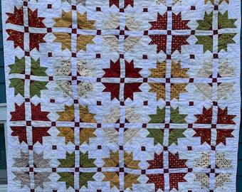 Patchwork Quilt "Lily Cross"