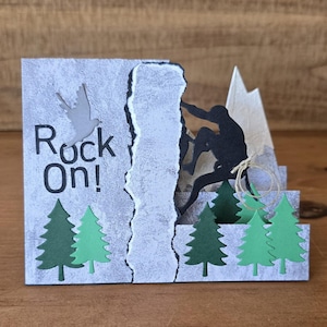 3D Rock Climber Greeting Card: Handmade Encouragement Card