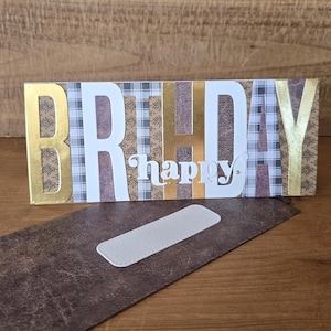 Masculine Happy Birthday Handmade Greeting Card, Handsome Happy Birthday Card for a Special Person