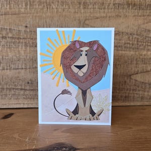 Lion Detailed Handmade Greeting Card, Harrison the Lion Card, Wild Thing Multi Occasion Greeting Card