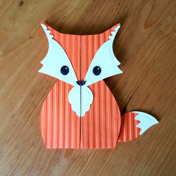 Fox 3D Card for Young or Young at Heart, Fox-Shaped Handmade Children's Card, Card for Child or Grandchild, Foxy Greeting Card