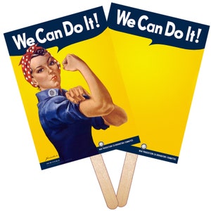 Rosie the Riveter Basic Costume Dress Up Kit Polka Dot Bandana, Name Patch, Lapel Pin, Hand Sign image 3