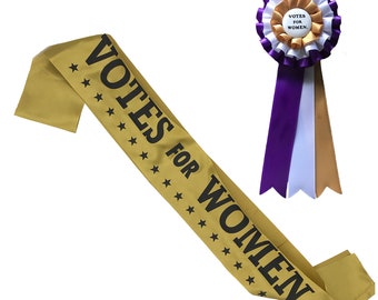 Suffragette Suffragist Votes for Women 2 Item Combo Gift Set 100 Year Anniversary. 19th Amendment VOTES FOR WOMEN Accessories