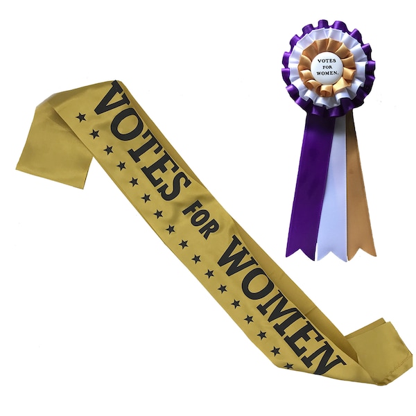 Suffragette Suffragist Votes for Women 2 Item Combo Gift Set 100 Year Anniversary. 19th Amendment VOTES FOR WOMEN Accessories