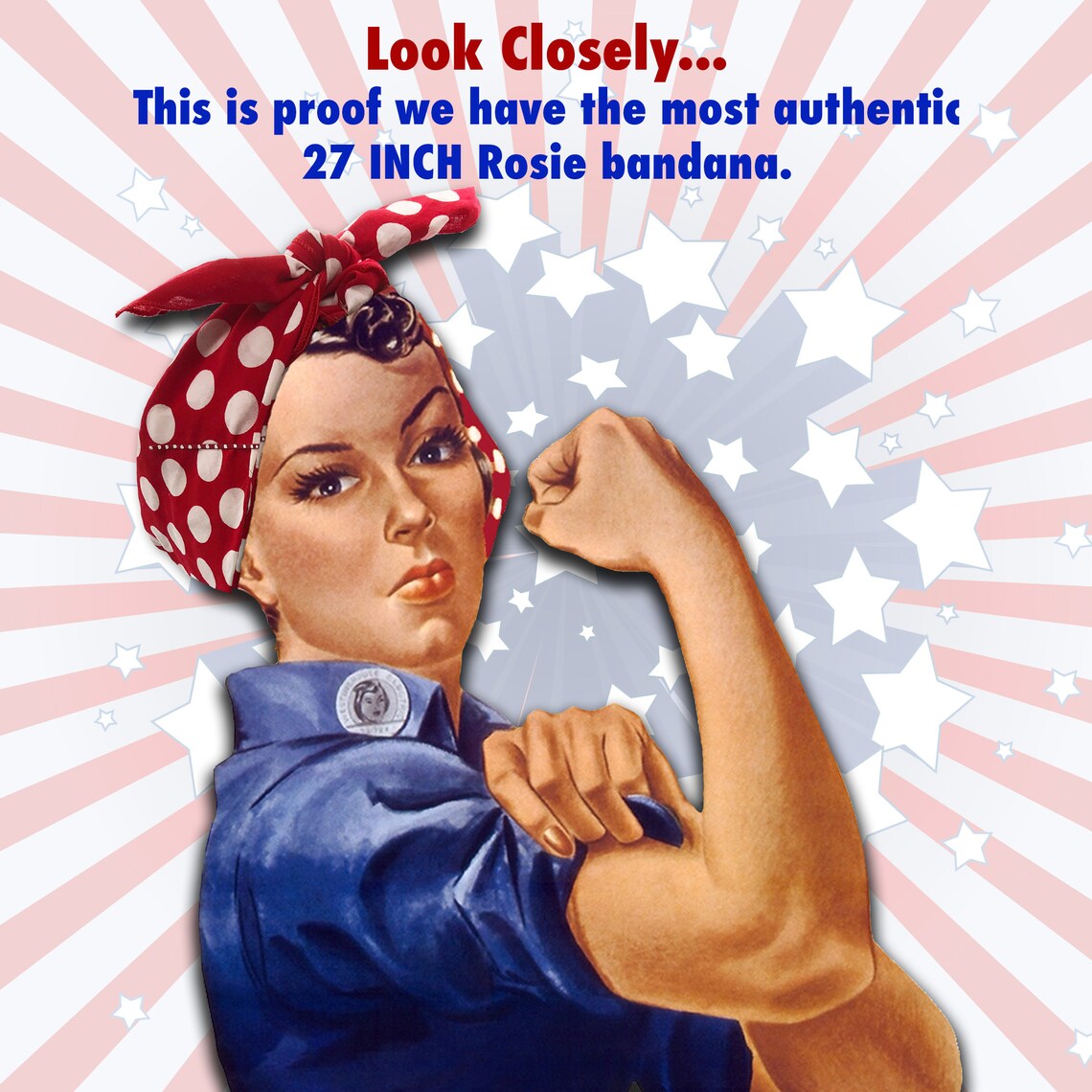 Rosie the Riveter Costume Kit Deluxe Polka Dot Bandana Lapel Etsy