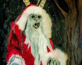 Krampus Oil Painting