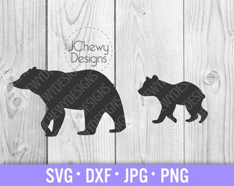 Mama Bear SVG - Baby Bear svg - Mom and Me svg - Baby svg - Svg, Dxf, Png, Jpg