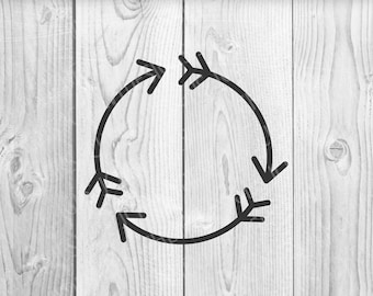 Circle Arrow SVG - Arrow svg - Arrows svg - Hand Drawn Arrow svg - Svg, Dxf, Png, Jpg