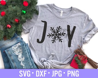 Joy Snowflake SVG - Joy svg - Christmas Joy svg -  Christmas svg - Svg, Dxf, Png, Jpg