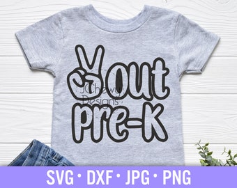 Peace Out Pre-K SVG - Last Day of School svg - Preschool svg - Graduation svg - Svg, Dxf, Png, Jpg