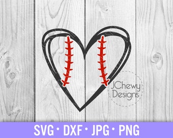 野球の落書きハート SVG - 落書きハート svg - 野球のハート svg - 野球のハート svg - Svg、Dxf、Png、Jpg