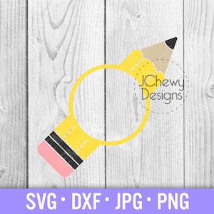 Teacher Monogram SVG - Pencil Monogram svg - Pencils svg - Teacher Gift svg - Svg, Dxf, Png, Jpg