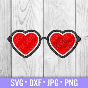 Heart Sunglasses SVG - Girl Glasses svg - Love Sunglasses svg - Sunglasses svg - Svg, Dxf, Png, Jpg