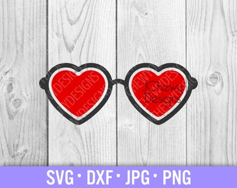 Heart Sunglasses SVG - Girl Glasses svg - Love Sunglasses svg - Sunglasses svg - Svg, Dxf, Png, Jpg